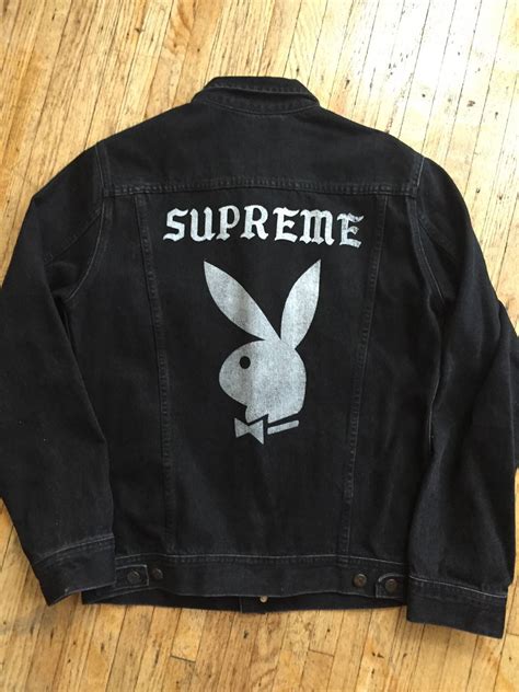 supreme playboy denim jacket replica